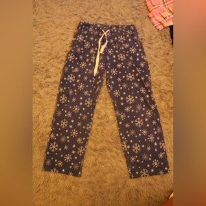 Snowflake Print Pajama Pants